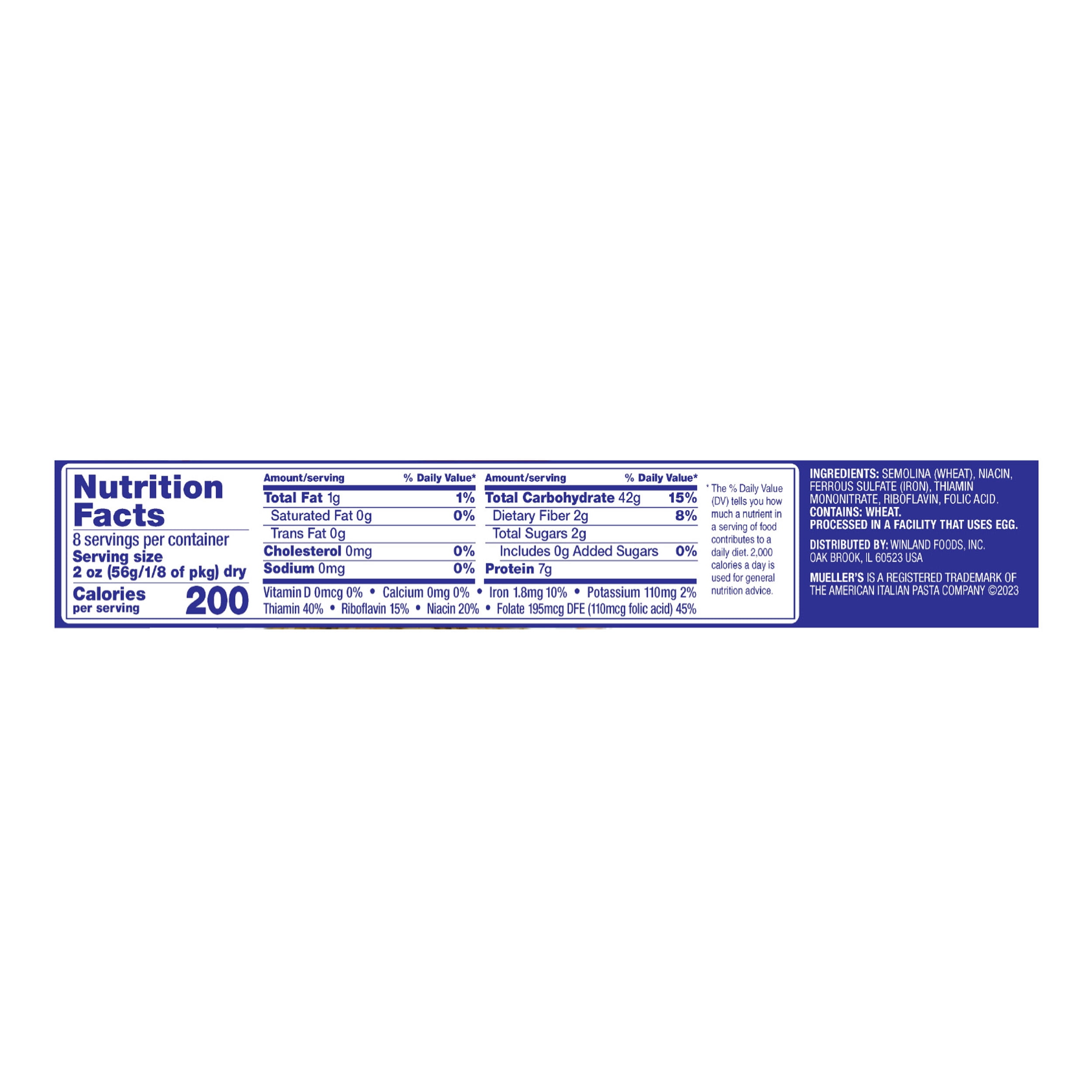(4 pack) Mueller's Sodium-Free, Cholesterol-Free Vermicelli Pasta, 16 oz (Shelf-Stable)