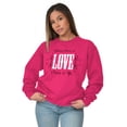 thumbnail image 3 of Where There's Love Beautiful Quote Women Crewneck Sweatshirt Brisco Brands S, 3 of 5
