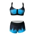 thumbnail image 4 of Swimsuits for Women 2025 Split 2Pcs Swimwear Tropical Print Bikini Sets Cropped Swim Tops With Boyshorts 2Pcs Bathing Suit Sky Blue S, 4 of 4