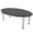 Asian Night w/Silver Base no Electric, variant on 5-Foot Oval Conference Table With Post Legs And Power And Data Units