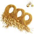 thumbnail image 1 of DIYASY 300Pcs Christmas Ornament String Hooks, Gold Ornaments Hangers for Christmas Tree Ribbon Hanger Strings Decorations with Snap Fastener Polyester Precut Hanging Ropes, 1 of 7