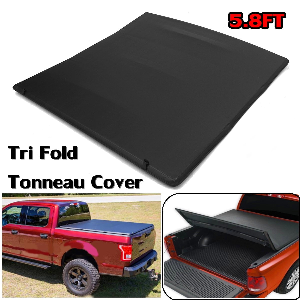 5 8ft Bed Soft Tri Fold Truck Tonneau Bed Cover For 2009 2017 Ram 1500 2500 3500 Walmart Com Walmart Com