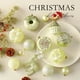 thumbnail image 2 of Adornos de bolas navideñas de 6/8/10 cm, color verde crema, para árbol de Navidad, decoración de fiesta, nuevas esferas navideñas colgantes 2024, 2 of 5