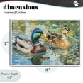 thumbnail image 4 of Stupell Industries Rustic Lodge Ducks Out For A Swim White Framed Giclee Art, 18 x 12, by Petals Prints Design, 4 of 8