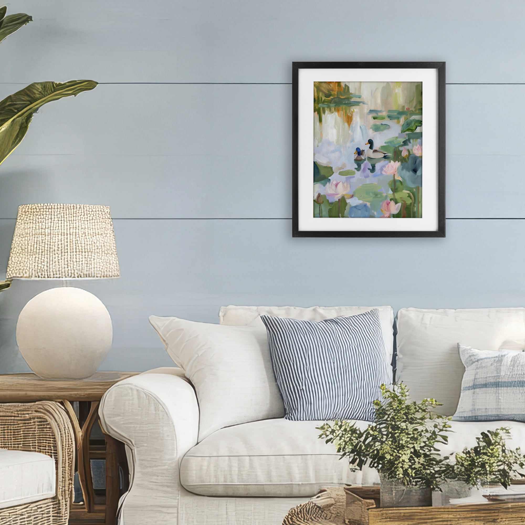 Stupell Industries Duck Pond During Tranquil Morning Black Framed Print Under Glass, design by The Prints Vibe