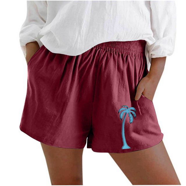Wyzesi Workout Shorts with Pockets for Women Sweat Shorts for Women Summer Beach Casual Drawstring Shorts Running Short Workout Shorts with Pockets Pants for Women