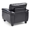 thumbnail image 5 of Modern Faux Leather Chair - Black Accent Living Room Chair, 5 of 5