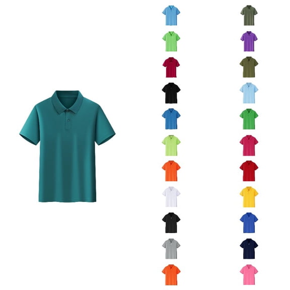 JAJAHO Kids Polo Shirts For Boy Girl School Uniform Solid Color Basic Lapel Tops Back To Clothes 4-12Y