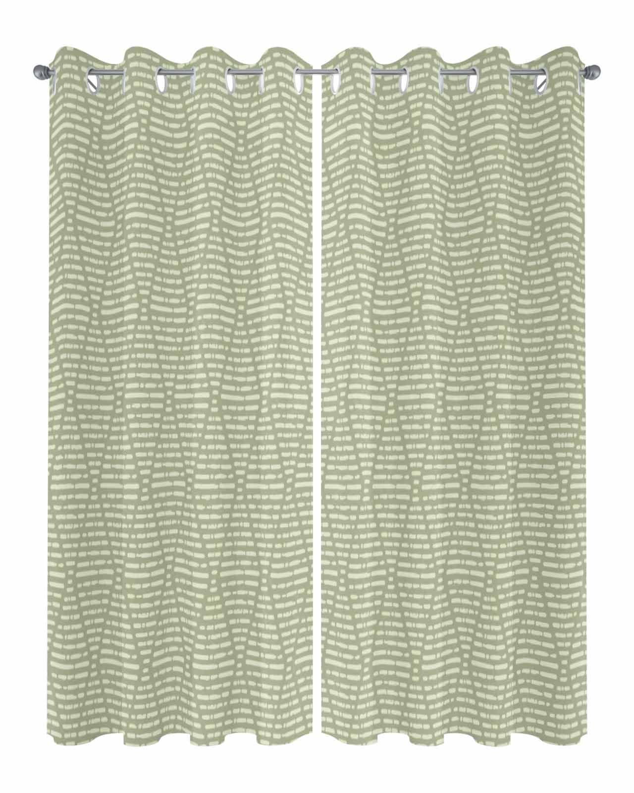 Sage Green Outdoor Curtains for Patio, Modern Abstract Art Farmhouse Privacy Drapes Grommet Waterproof Outside Curtains for Porch/Cabana/Balcony 54"x 108", 2 Panel