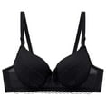 thumbnail image 1 of Karight Womens Wireless Push up Bras Full Coverage Plunge Lace Bralettes Adjustable Strap Breathable Comfortable Everyday Bra, 1 of 2