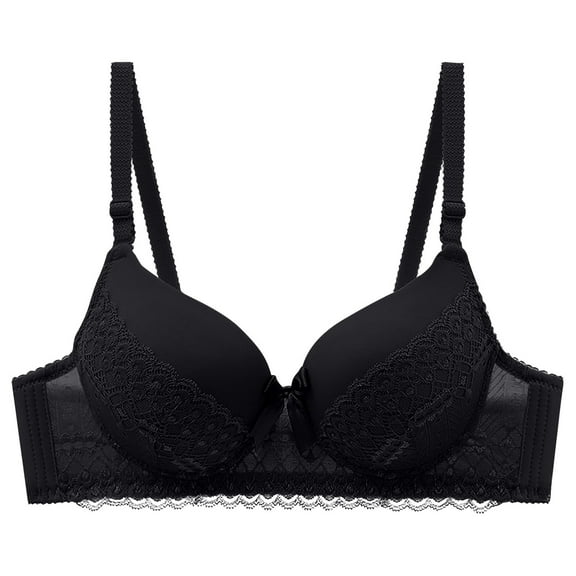 Npasoilc full coverage bra no Underwire for womenWomen's Daily Adjustable Underwear Gathered Thin Bra Without Steel Ring
