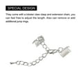 thumbnail image 4 of Unique Bargains 20Sets Ribbon Crimp Clamp Ends with Lobster Claw Clasps & Chain 10mm Silver Tone, 4 of 7