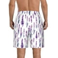 thumbnail image 3 of Naloa Lavender Flowers Men's Beach Shorts, Surfing shorts, Swim trunks, Quick Dry Swim Trunks for Surfing Beach Fun - XX-Large, 3 of 9