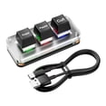 thumbnail image 4 of RGB Ctrl X C V Shortcut One Handed Keyboard 3-Key Macro Keypad USB Type-C Gaming Keypad for Accounting Working Or Rhythm Games, 4 of 9