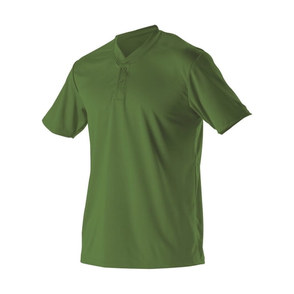 Alleson Athletic Boys Baseball Two Button Henley Jersey