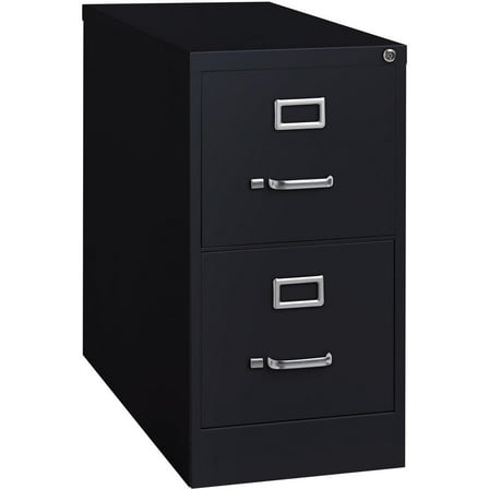Lorell Fortress Series 26-1/2" Commercial-Grade Vertical File Cabinet - 15" x 26.5" x 28.4" - 2 x Drawer(s) for File - Letter - Vertical - Security Lock, Ball-bearing Suspension, Heavy Duty -...