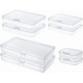 thumbnail image 1 of Gebildet 8 Pieces Mini Clear Plastic Organizer Storage Box Mixed Sizes Rectangular Empty Containers for Small Items and Other Craft Projects, 1 of 7