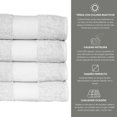 thumbnail image 2 of Juego de Toallas Calidad hotelera 8 pzas, 100% algodón, Super Absorbente y Suave, Color Resistentes, 2 Toallas baño 140x70cm, 2 Mano 40x70cm y 4 faciales 34x34cm (Gris Perla), 2 of 4