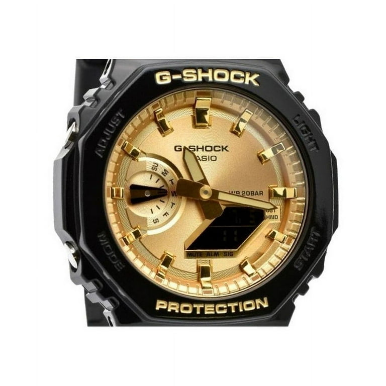 Casio G-Shock Analog Digital Black And Gold Color Resin Strap