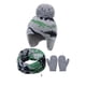 thumbnail image 5 of sweethay Sombrero Bufanda Manoplas Kit Diseño de orejeras Guantes para niños Accesorios de invierno Ropa Decoración Regalos de cumpleaños Sombreros agua Azul L 4-5 ans, 5 of 6
