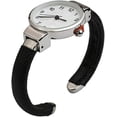 thumbnail image 4 of Blekon Collections Japanese Quartz Womens Trendy Classic 26mm Case Leather Bangle Cuff Watch, 4 of 5