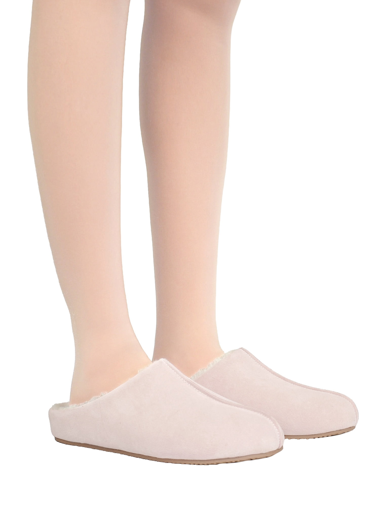 Joyspun Women's Suede Mule Slippers
