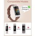thumbnail image 3 of Wearlizer Leather Band Compatible with Charge 5 Bands for Women Men, Slim Leather Watch Strap Replacement Wristband Accessories for Charge 5 Band, 3 of 6