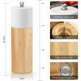 thumbnail image 2 of 2pcs Manual Pepper and Salt Mill with Adjustable Ceramic Grinding Wheel - Pepper & Salt Shaker Set, Salt and Pepper Shakers - Coarse and Fine Grinding.16.5*5cm, 2 of 5
