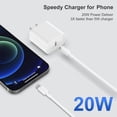 thumbnail image 5 of iPhone Charger Super Fast Charging 20W PD, [2 Pack] USB C Charger Block with 10 FT Long Cable Compatible with iPhone 14/13/12/11, 5 of 6