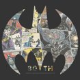 thumbnail image 2 of Men's Batman Shield Logo Comic 80th Anniversary  Graphic Tee Charcoal Heather Large Tall, 2 of 4