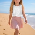 thumbnail image 5 of Aihuaihua Dressy Tank Tops for Girl Linen Gauze Shirts Sleeveless Crewneck Summer Beach Tunic Top Loose Fit Lightweight Casual Blouses White 5-6 Years, 5 of 7