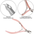 thumbnail image 2 of Cuticle Trimmer with Cuticle Pusher, Cuticle Remover Cutter Nipper and Triangle Cuticle Nail Pusher Peeler Scraper, Durable Dead Skin Clipper Manicure Pedicure Tools(Pink), 2 of 5