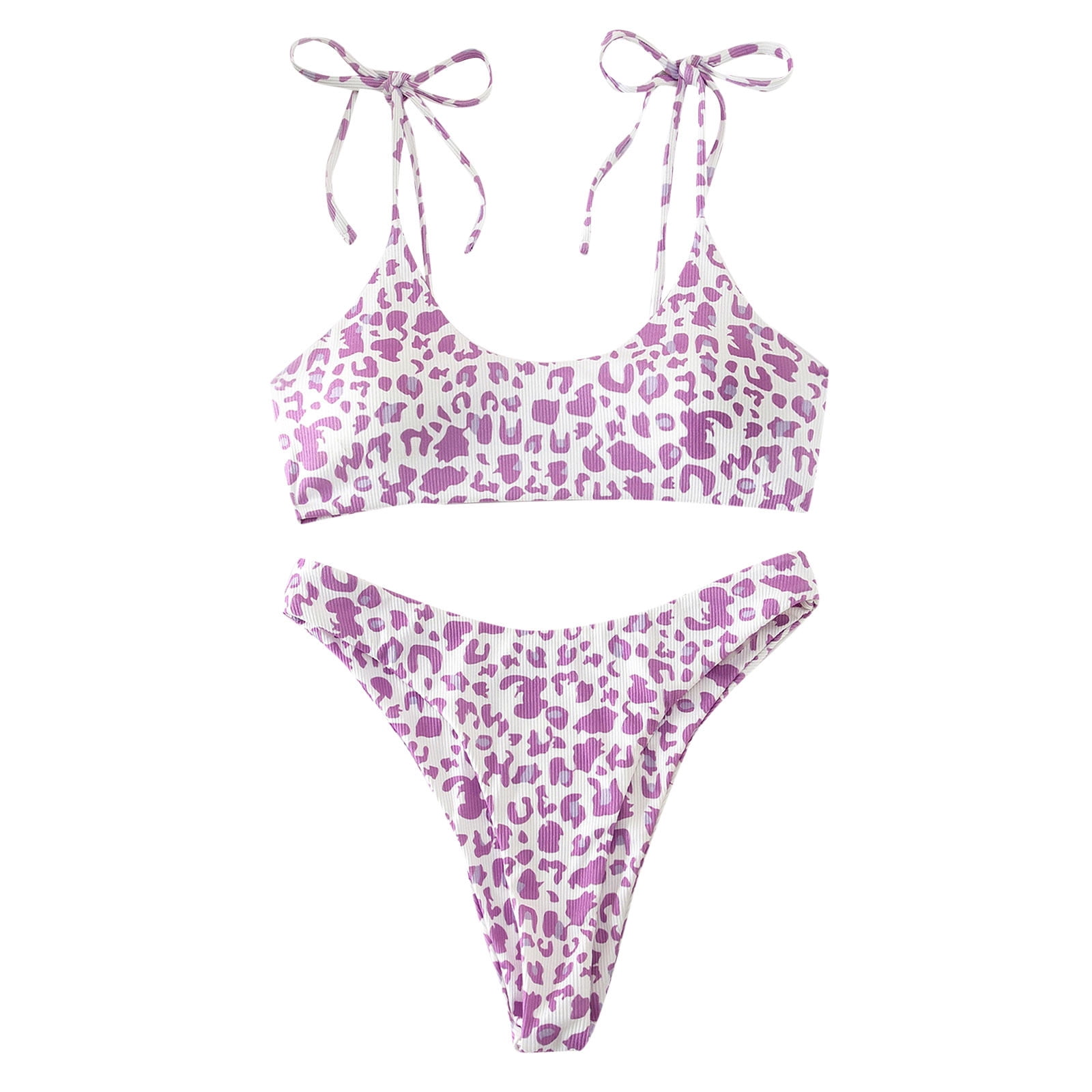 purple leopard bathing suit