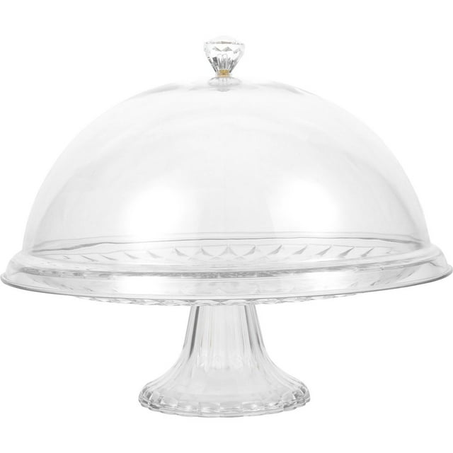 Cake Tray with Lid Clear Cake Stand with Dome Snack Serving Tray for Wedding Party