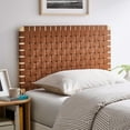 thumbnail image 2 of Headboard, Twin Size, Brown Natural, Vegan Leather, Bedroom, Modern Contemporary HB36749, 2 of 9