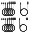 thumbnail image 1 of Cable USB C Smays, cargador de teléfono tipo C de 6 pies, 10 unidades, negro, 1 of 6