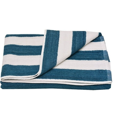 Oxford Girls Navy White Stripe Pattern Bath Sheet Beach Towel 32x65