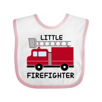 Inktastic Red Fire Little Firefighter Boys or Girls Baby Bib