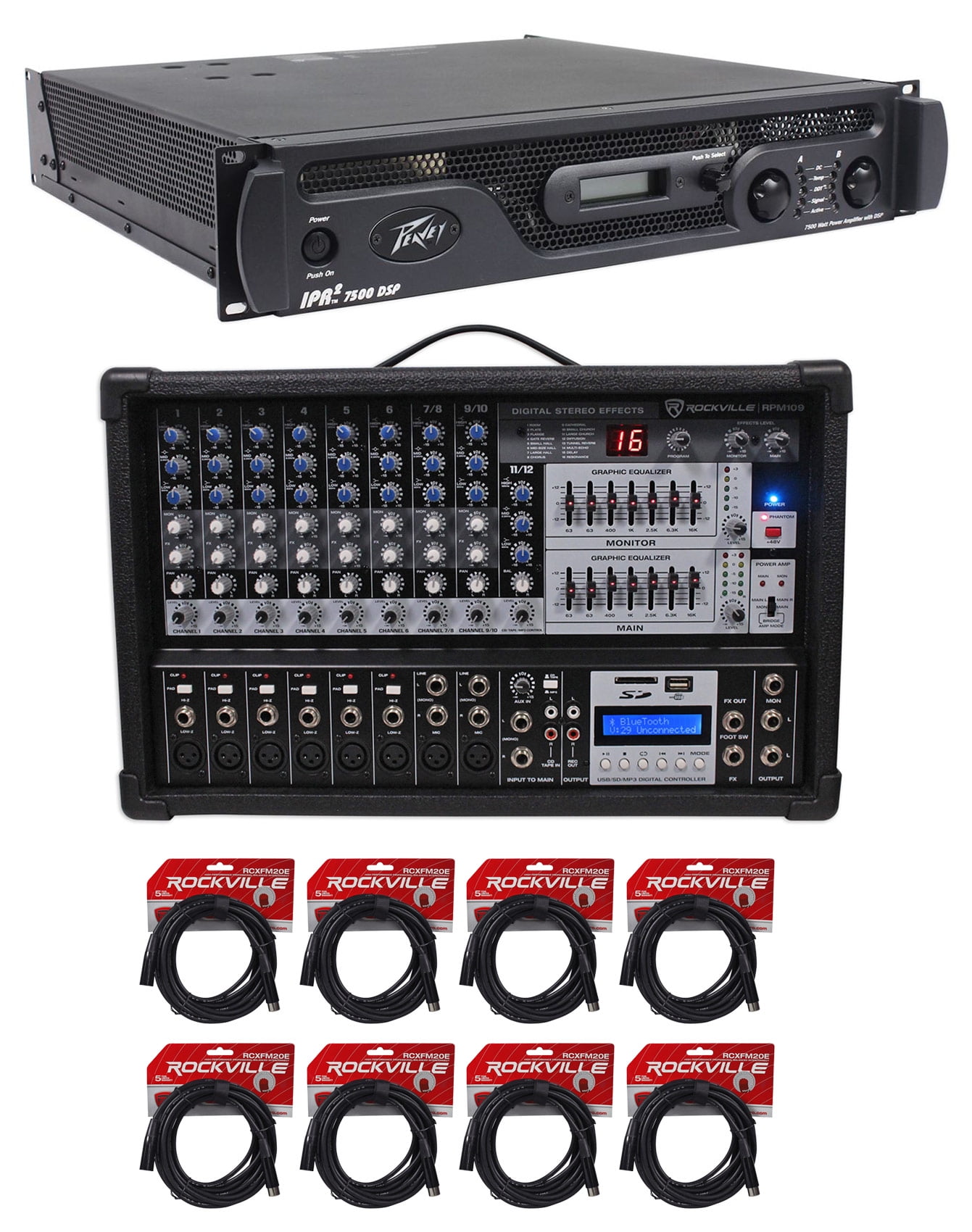 Peavey IPR2 7500 DSP 7500w Power Amp w/EQ,Crossover, Delay Settings