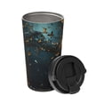 thumbnail image 2 of Picia Magical Library Butterfly Night Pattern 500ml Carry Insulated Coffee Mug, Stainless Steel Travel Mug with Hidden Handle, Leak-Proof for Car, Office, Home, and Outdoor Use, 2 of 8