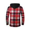 thumbnail image 4 of Wutalume Men's Flannel Button-Up Jacket with Plaid Design, Fleece Lined for Warmth, Chest Pockets for Storage, Casual and Stylish for Daily, Work and Weekend Wear,Vermilion S, 4 of 5