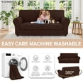 thumbnail image 6 of XYMHUN 3-Piece Sofa Cover Stretch Couch Cover Washable Sofa Slipcover Furniture Protector with 2 Cushion Covers,Loveseat Coffee, 6 of 7