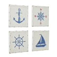 thumbnail image 6 of DecMode Cream Metal Speckled Sail Boat Wall Decor with Anchor, Compass, and Ship Wheel (4 Count), 6 of 9