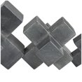 thumbnail image 4 of 6", 5", 3"H Black Marble Geometric Jack Sculpture, by DecMode (3 Count), 4 of 7