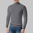 thumbnail image 4 of TOWED22 Men's Mock Turtleneck Sweater Long Sleeve Half Neck Pullover Thermal Casual Ribbed High Neck Pullover Sweater(Dark Gray,XL), 4 of 7