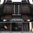 thumbnail image 7 of Fit for NISSAN SENTRA 2019 Seat Cover, PU Leather 5 Piece Full Set With Lumbar Support Non-slip, Black and Brown Car Seat Covers, Protect Car Seats, 7 of 7