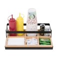 thumbnail image 4 of Vertiflex Tabletop Condiment Caddy 6 Compartment(s) - 3.3" Height x 14" Width9.5" Length - Tabletop - Black, Brown - 1Each, 4 of 4