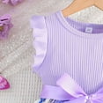 thumbnail image 5 of Clothes for Girls 10-12 Modern Fit Vintage Cotton and Linen Turn-Down Collar Flying Sleeve Flower Girl Dress Floral Dress Tiered Swing A-Line Twirly Skater Dresses, 5 of 7