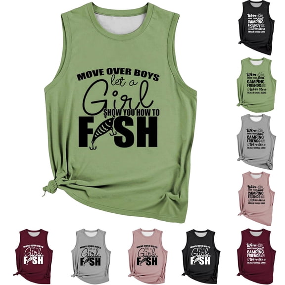 FASHOFT Graphic Tank Tops For Women Letter Print Casual Sleeveless Camisole Vest Lightweight Soft Versatile Daily Wear Trendy Top Womens T Shirts Black1 L