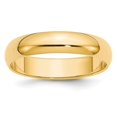 thumbnail image 4 of Auriga Fine Jewelry 14K Yellow Gold 5mm Half-Round Wedding Band for Women Size 4, 4 of 6
